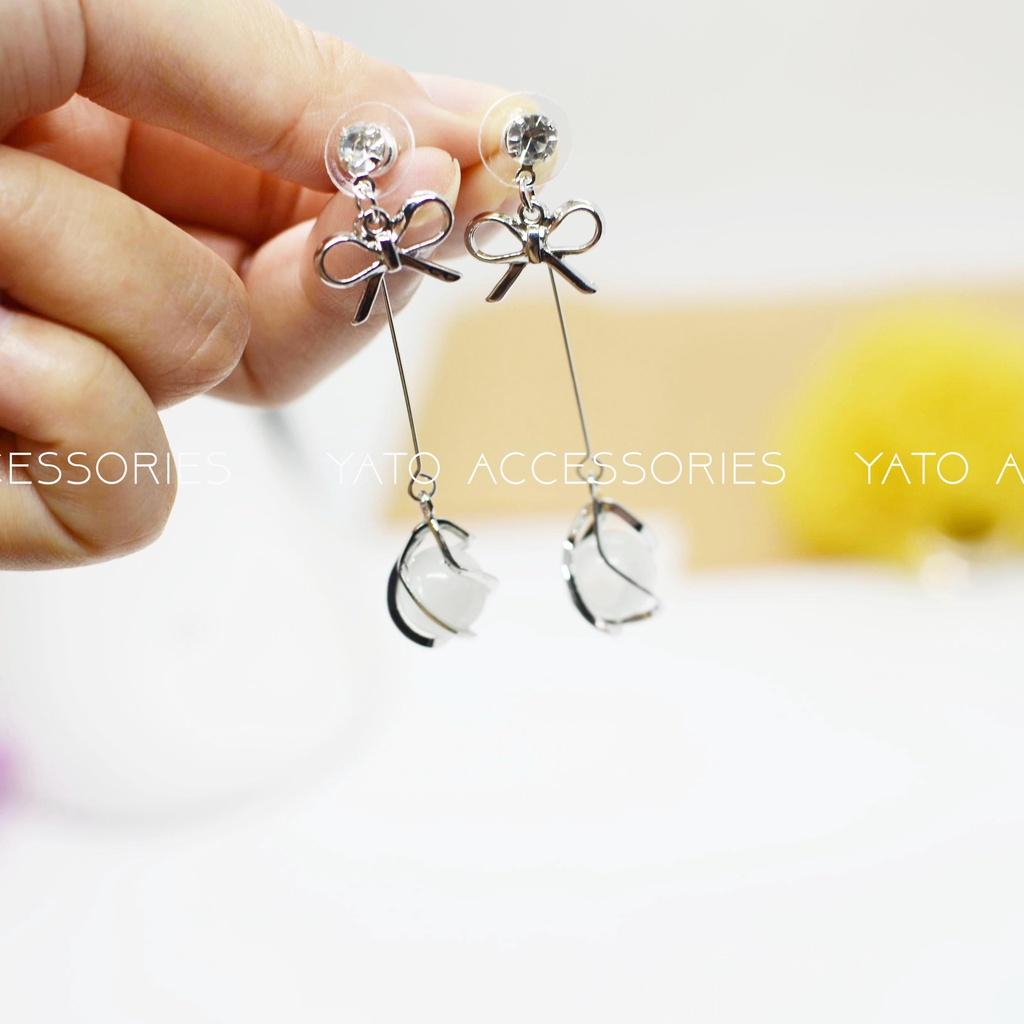 BÔNG TAI BẠC S925 hình giọt nước thời trang Hàn Quốc sang trọng