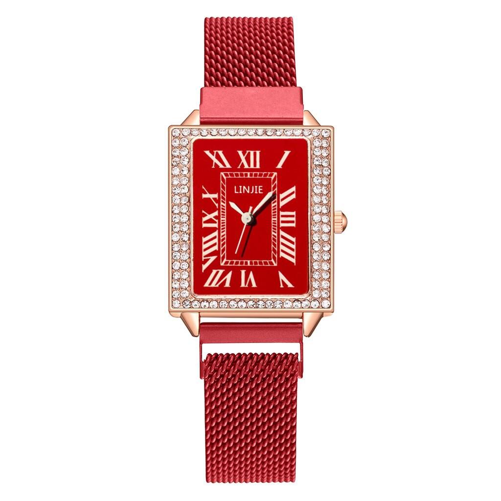 Đồng Hồ Quartz Nữ Mặt Số La Mã Dây Lưới Sang Trọng