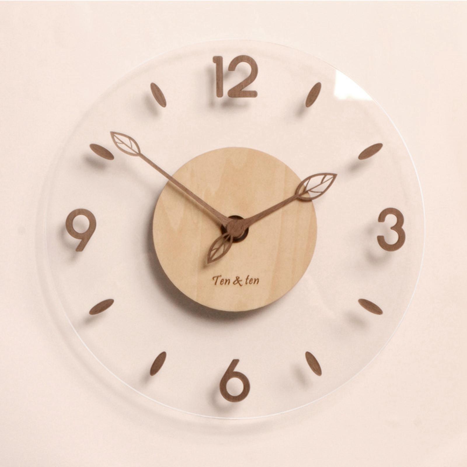 Acrylic Wall Clocks Non Ticking Silent Clock for Home/Kitchen/Office, Easy to Read