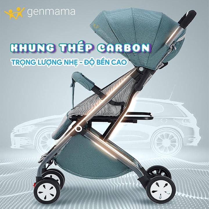 Xe đẩy trẻ em, xe đẩy du lịch cho bé có mái che gấp  gọn tiện lợi mẫu mới 2022 kèm màn chống côn trùng, đệm ngồi êm, lót chống thấm