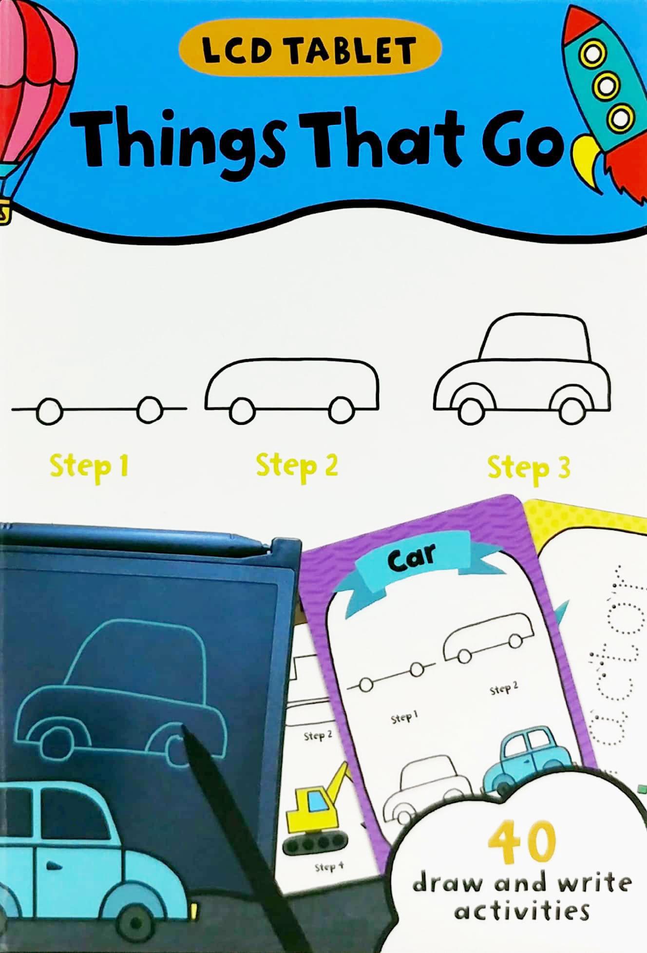 LCD Tablet & Flashcards - Things That Go