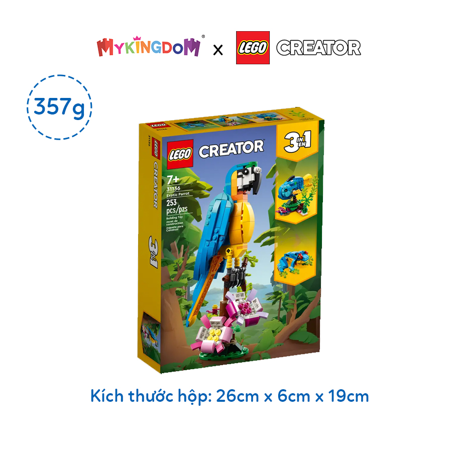Đồ Chơi Lắp Ráp LEGO Vẹt Đuôi Dài Nam Mỹ 31136