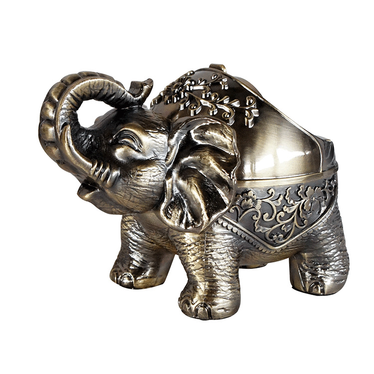 Gạt tàn hợp kim loại hình voi Thái
