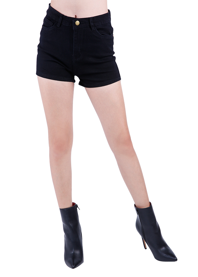 Quần Short Jeans Kaki Nữ Co Giãn JSN002 - Đen