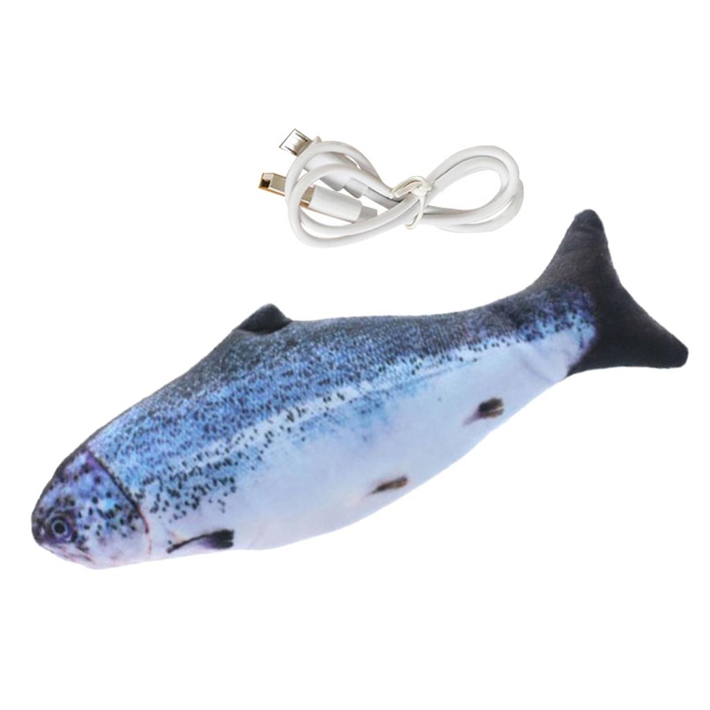 2x Pet Cat Chewing Toy Kitty Interactive Fish Toy Play Toy For Cat Kitten