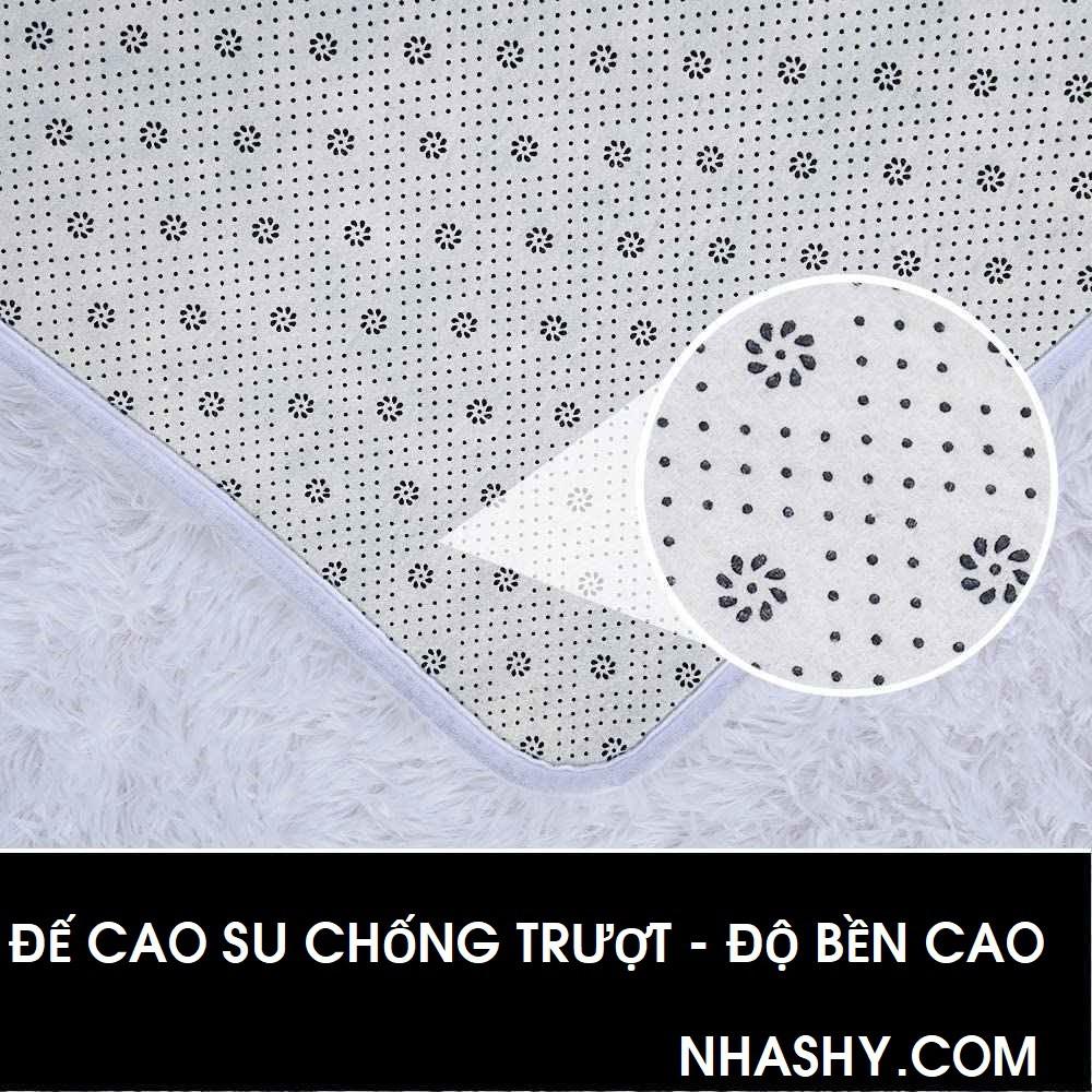 Thảm Lông Trải Sàn Trang Trí Nhà Cửa - Lót Phòng - Thảm Cạnh Giuờng Ngủ Màu Trơn Size 50x1m6