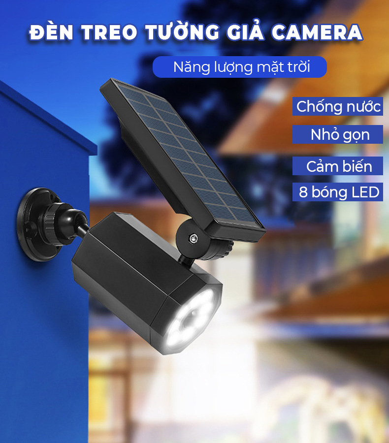 Đèn năng lượng mặt trời - Đèn Tường Giả Camera hình ống, tiết kiệm- K1529