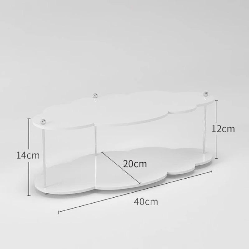 Kệ mica trưng bày nước hoa, son, sản phẩm, dày 3mm - Trắng sữa