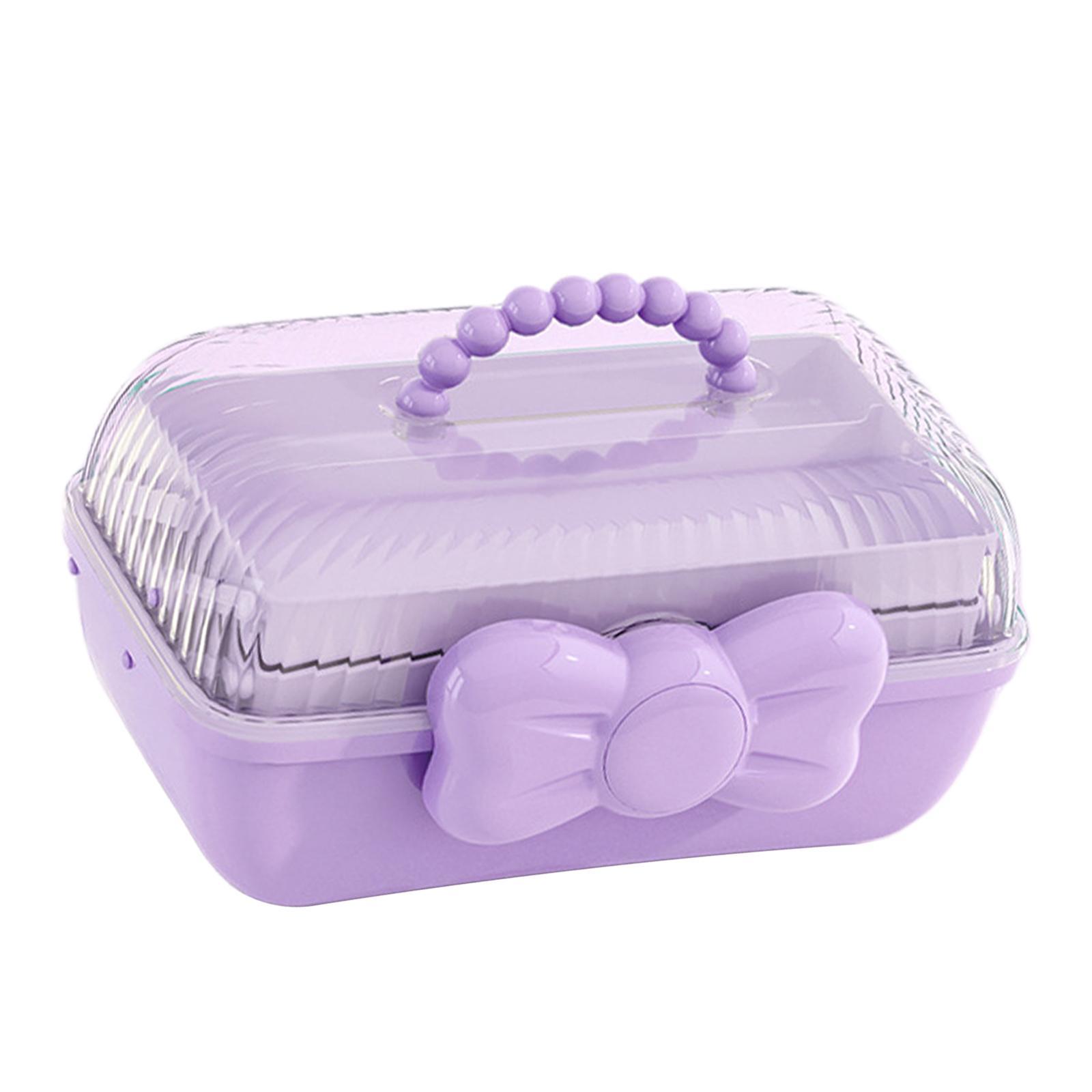 Girl Hair Accessories Storage Box Portable for Hair Pins Hair Bows Necklaces