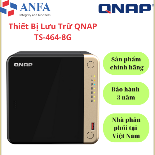 Thiết Bị Lưu Trữ Qnap TS-464-8G- Hàng chính hãng