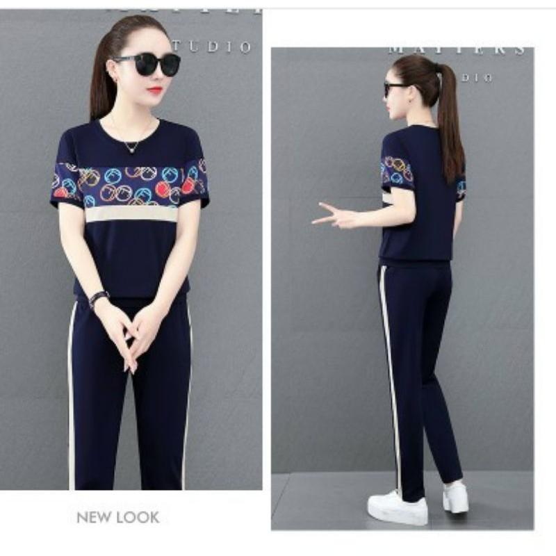 Sét đồ bộ nữ thời trang phối 3D họa tiết độc đáo cao cấp
