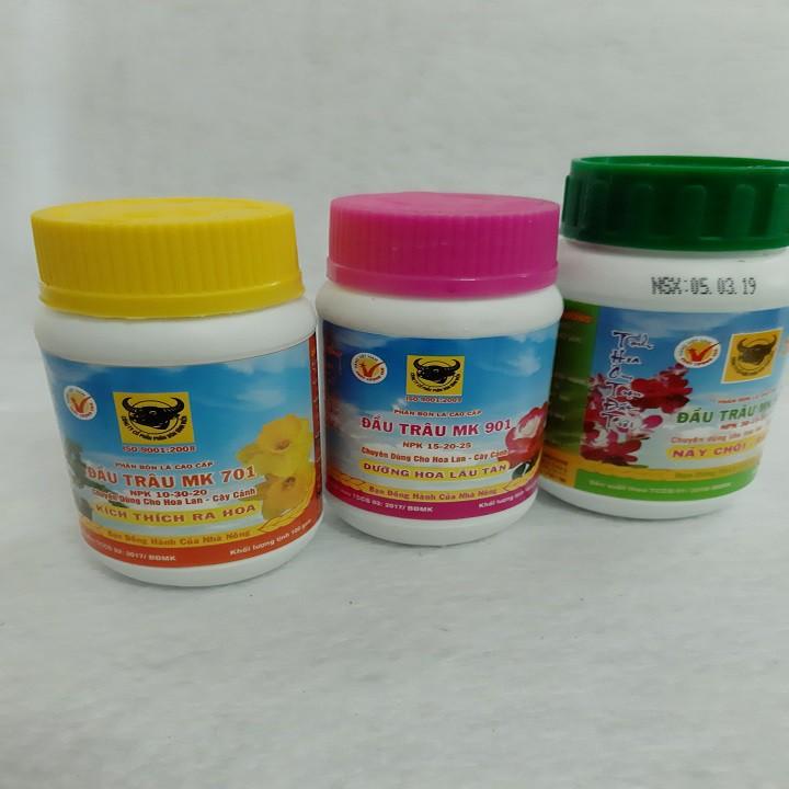 Set 3 lọ phân đầu trâu chuyên dùng cho lan, hoa hồng, cây cảnh