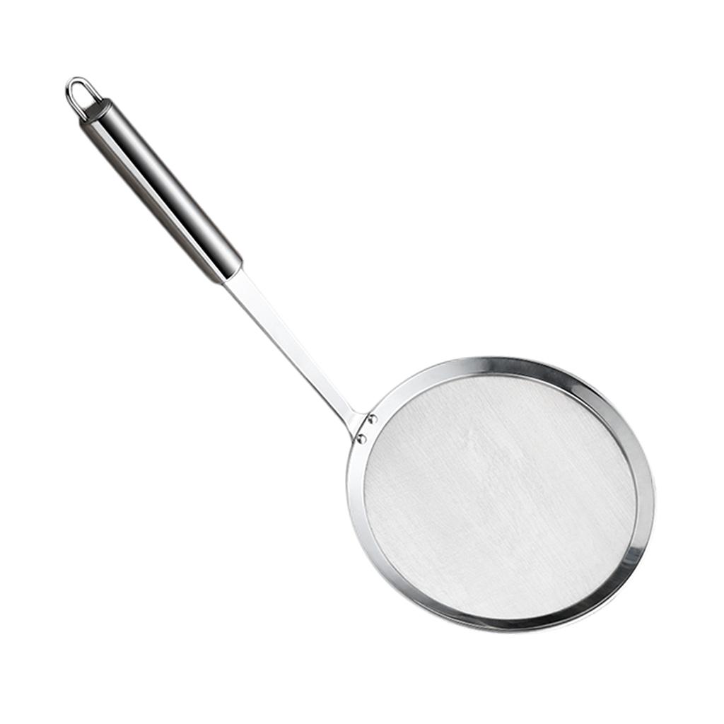 2x Stainless Steel Oil-Frying BBQ Mesh Spoon Wire Skimmer Spiral,16cm