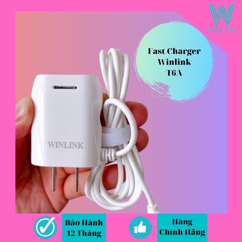 Bộ sạc liền dây micro usb - chính hãng winlink 1.5A(MICRO)