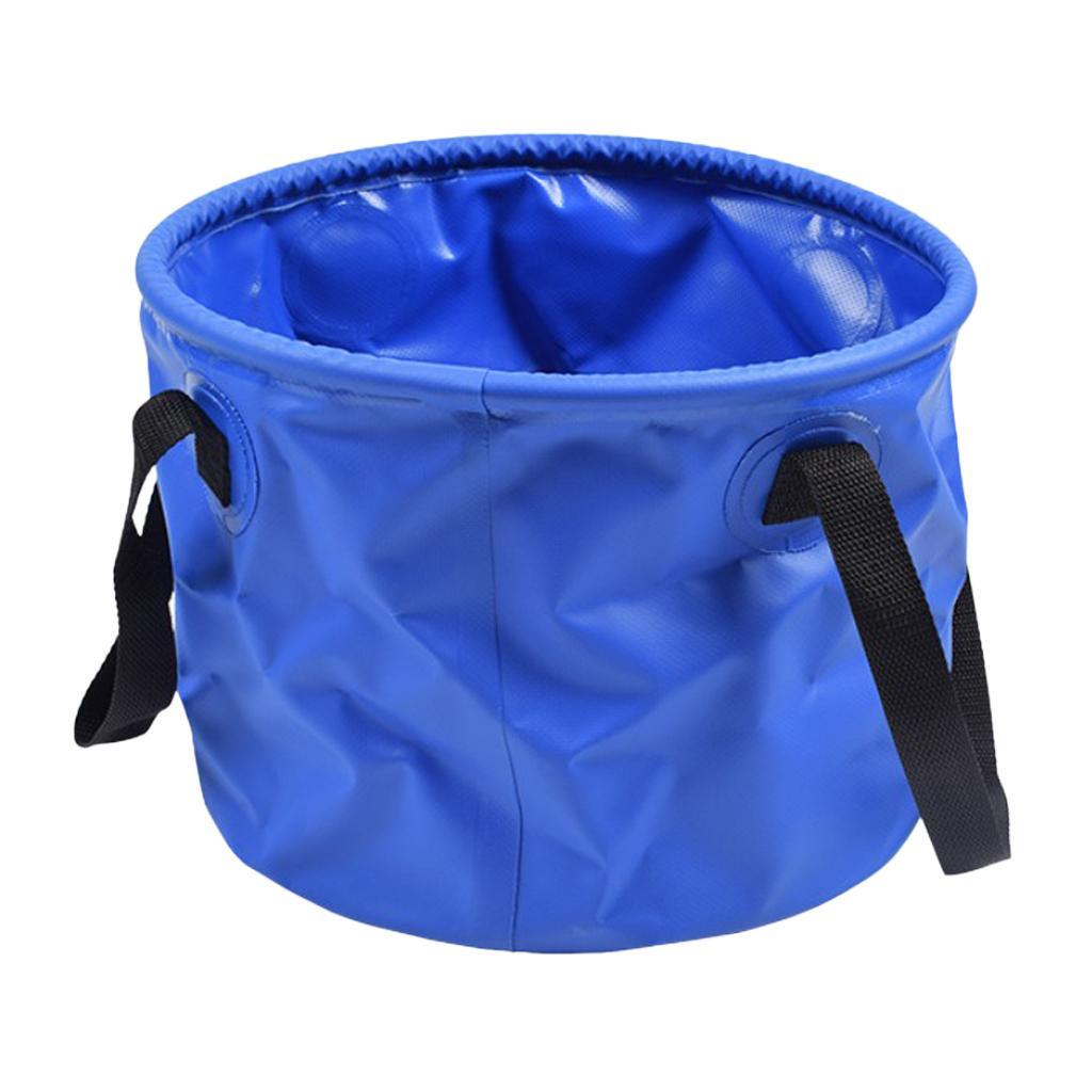 PVC Collapsible Fishing Bucket Outdoor Camping Fish Water Bucket 10L