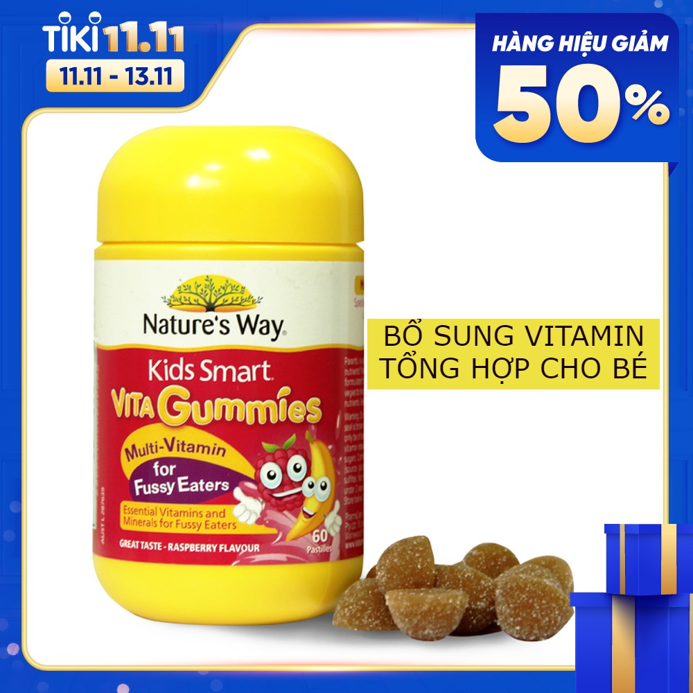 Nature's Way Kids Vita Gummies Multi Vitamin For Fussy Eaters - Kẹo mềm bổ sung vitamin tổng hợp cho trẻ