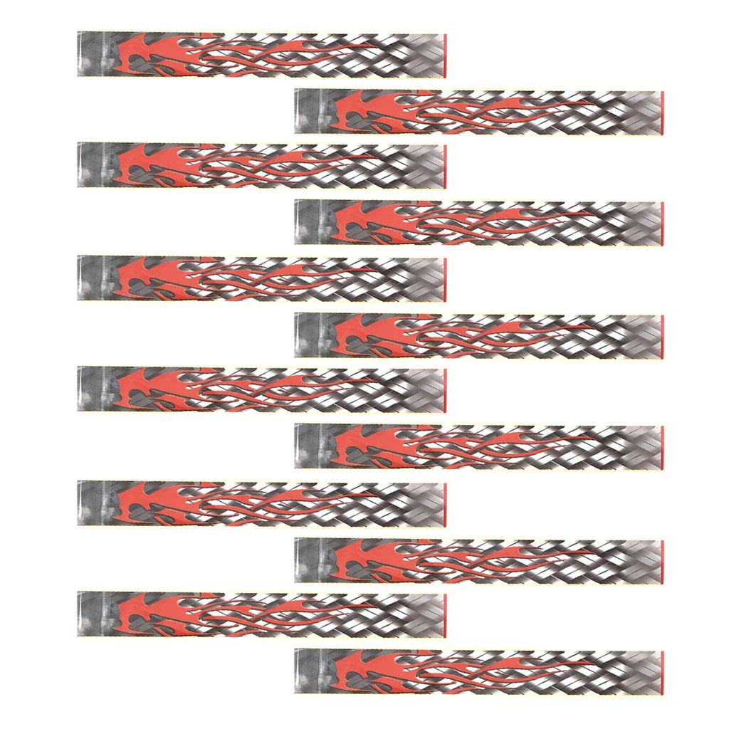 12 Pieces Durable Archery Arrow Stickers Wraps  Skull and Red