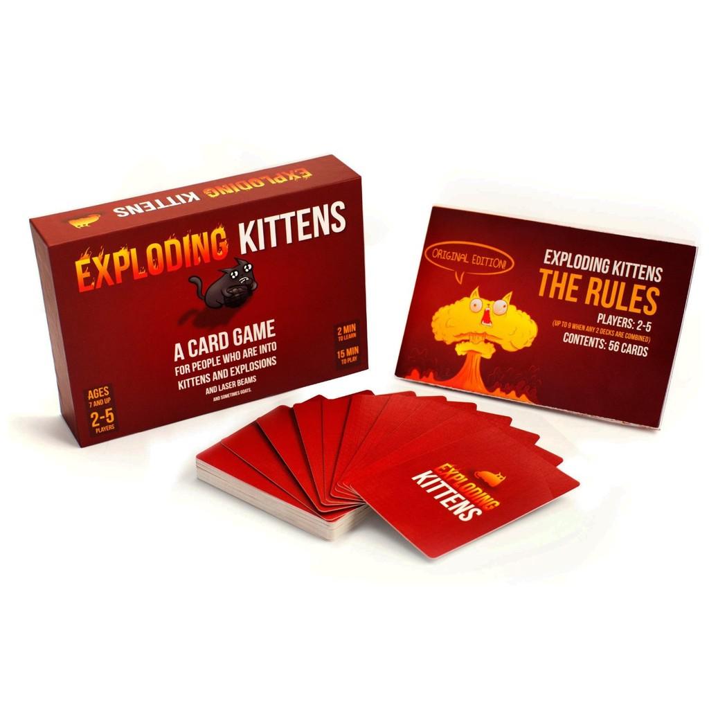 Mèo Nổ - Exploding Kittens-Thẻ Bài mèo nổ cảm tử Exploding Kittens Boardgame