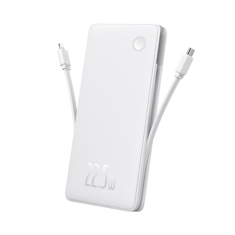 Pin Dự Phòng Baseus Airpow Lite Power Bank 10000mAh 22.5W Dual-Cable - Hàng chính hãng
