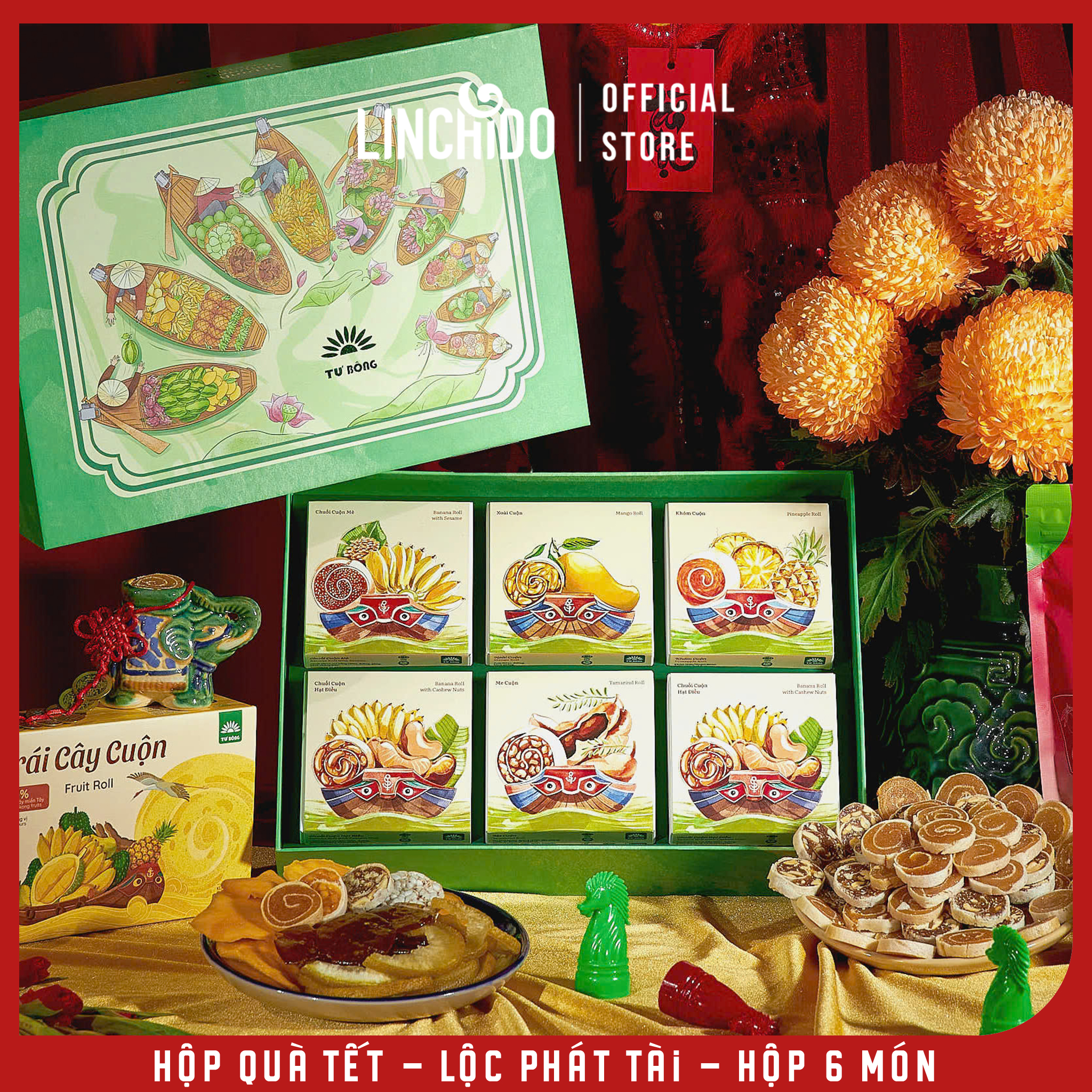 Hộp Quà Tết - Lộc Phát Tài - Hộp 6 Món