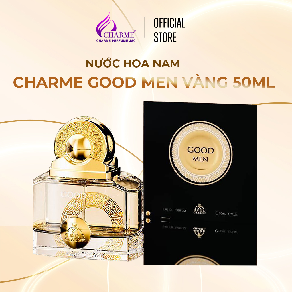 Nước hoa nam cao cấp, Charme Goodmen Vàng, dành cho người đàn ông lịch lãm, lôi cuốn, 50ml