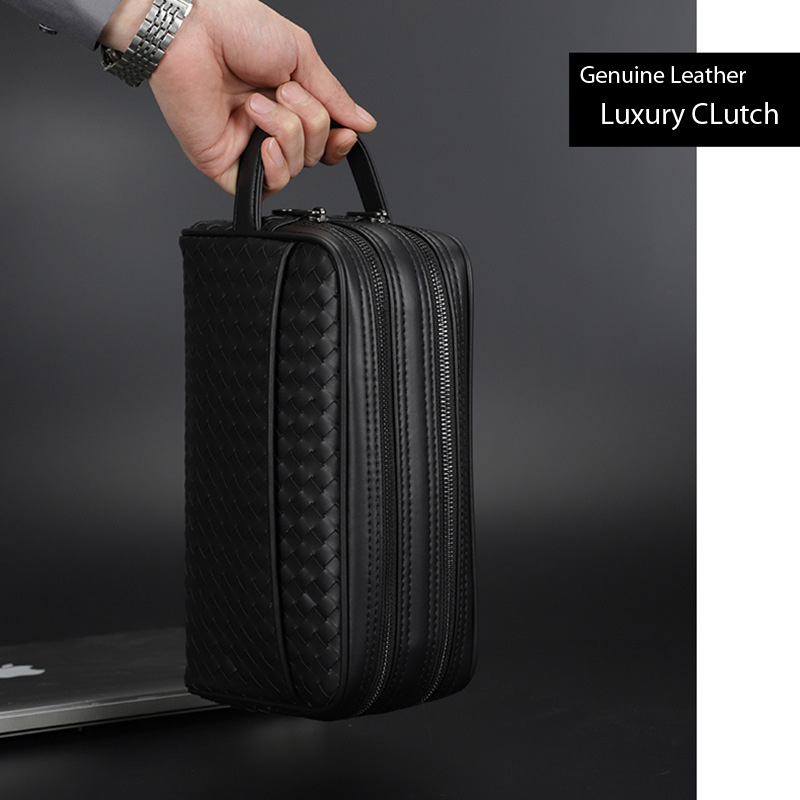 Clutch cầm tay nam; Túi golf nam da bò thật CL151LS - 100% da thật, BH 3 năm