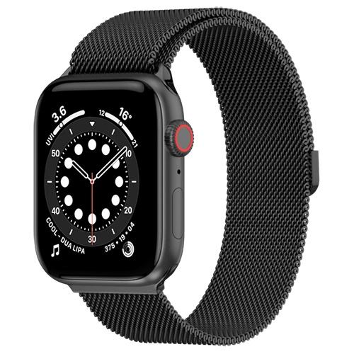 Dây đeo SwitchEasy Mesh Stainless Steel Màu Black For Apple Watch Series (1~8/ SE/Ultra) Hàng Chính Hãng