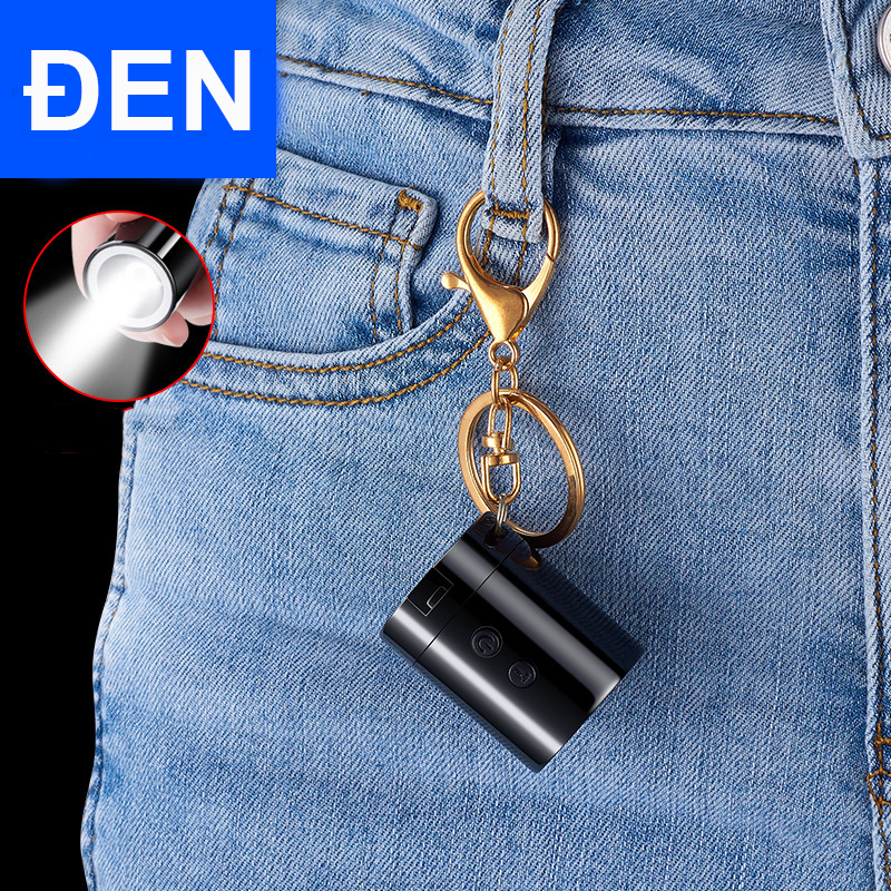 Bật Lửa Điện Hình Trụ Mini Có Đèn Pin Nhiều Màu - Sạc Điện