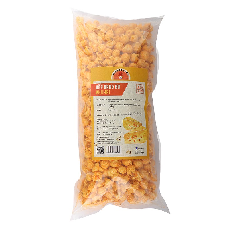 Bắp rang bơ Propercorn vị Phomai 500g