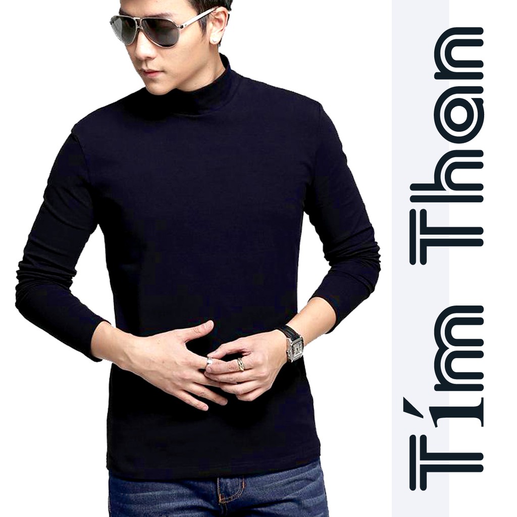 ÁO GIỮ NHIỆT NAM- CỔ 3 PHÂN - MẶT TRONG LÓT NỈ
