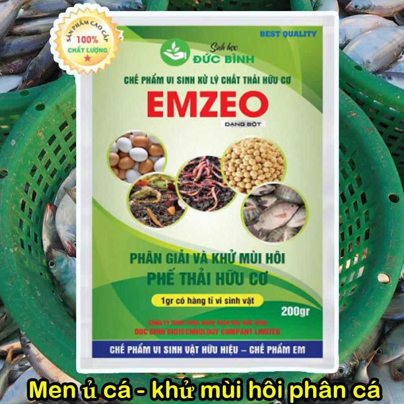 Chế Phẩm Vi Sinh EM EMZEO - Đức Bình - Khử Mùi Hôi Phân Cá, Ủ Đậu Tương Và Rác Thải Sinh Hoạt Gói 200 Gram