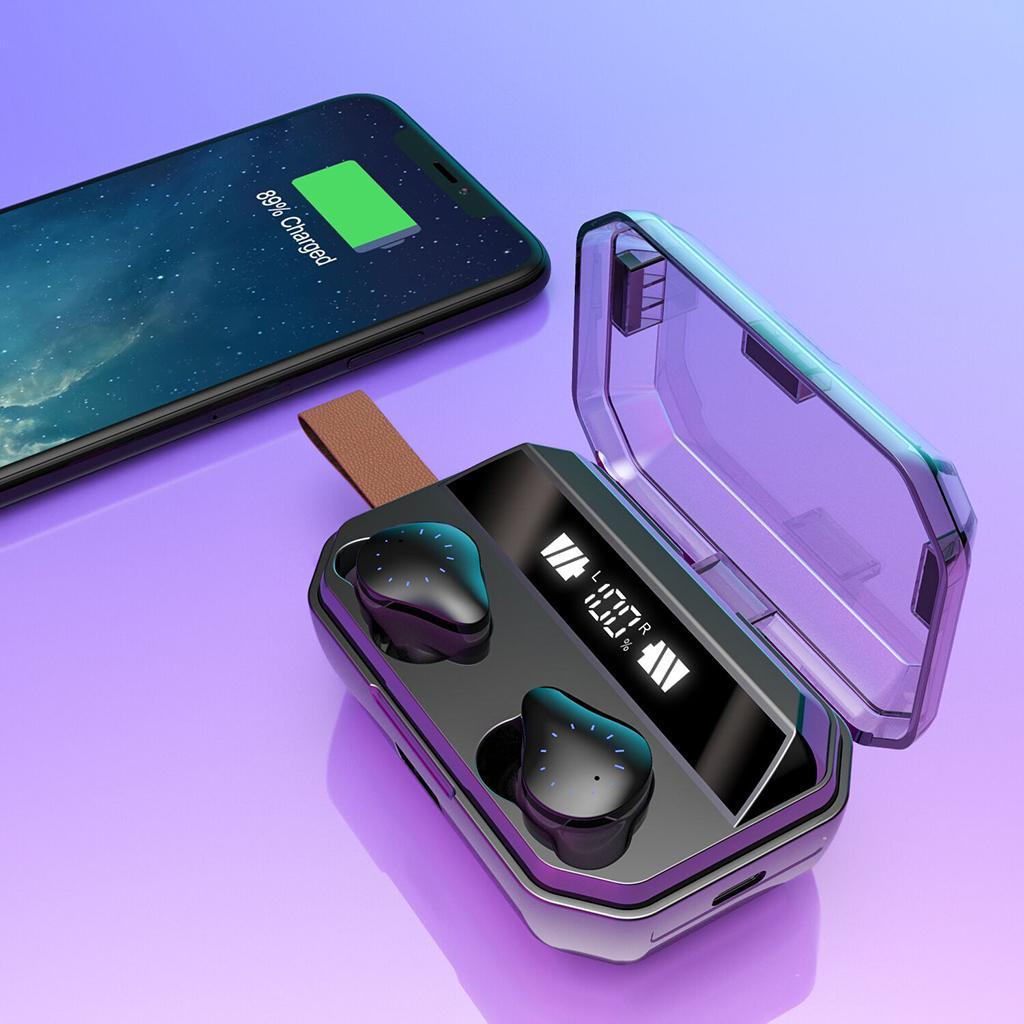 Wireless Bluetooth5.0 Earphone Sports Stereo Earbud W/ Charger Case