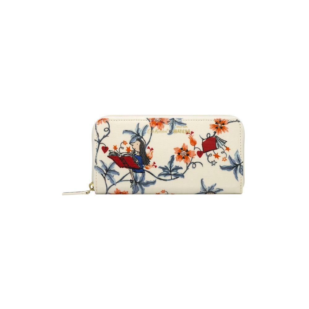 Cath Kidston - Ví nữ dài/Continental Zip Wallet - Firework Floral - Cream -1045970