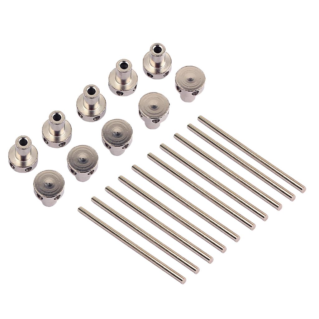 Sunnimix 10 Bộ Đàn Guitar Hình Đai Ốc Nón Hình Đai Ốc Nón Móc Khóa + Thép Không Gỉ Nhạc Miếng