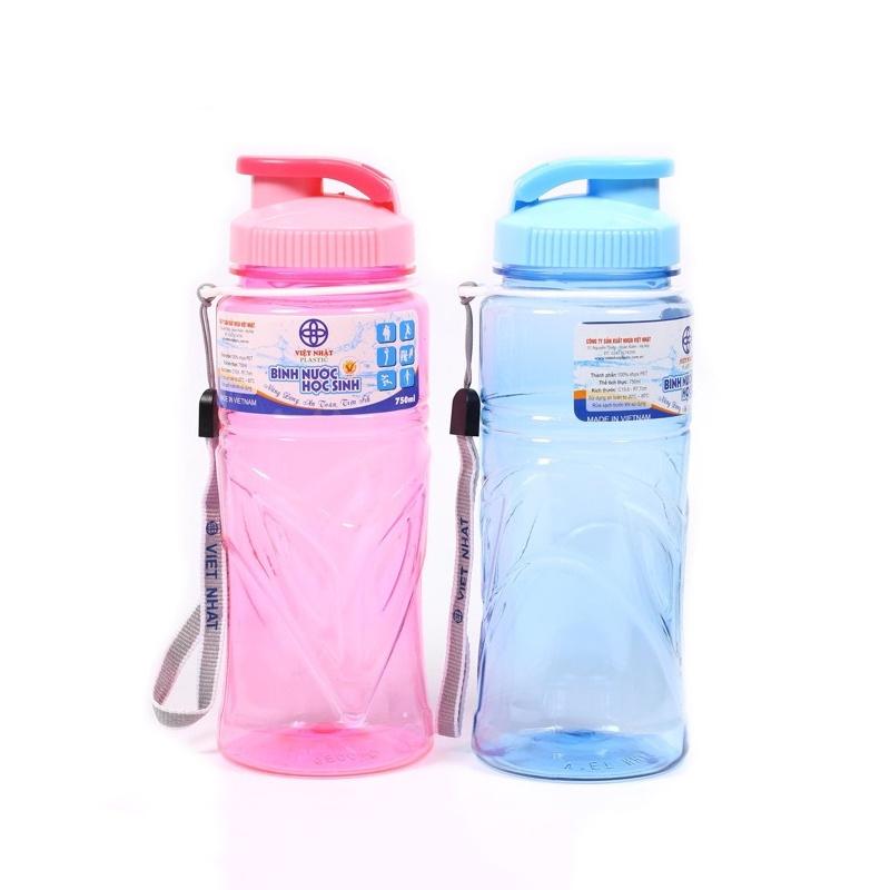 Bình nước học sinh 3 mức dung tích có dây xách chính hãng Việt Nhật 0088/0089/0090