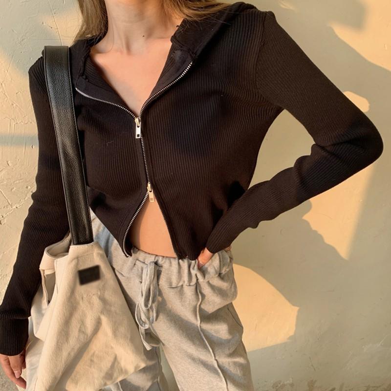 Áo khoác cardigan tay dài phong cách thời trang Hàn Quốc
