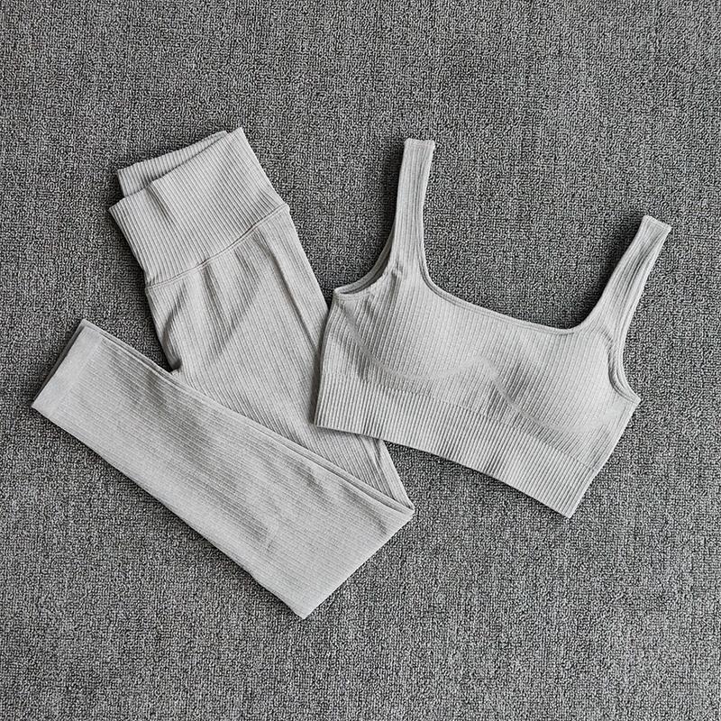 Bộ Yoga thể thao nữ bộ quần áo tập thể dục thể thao thể thao Legging liền mạch thể dục áo ngực áo choàng dài tay áo dài tay Color: BraPantsDarkPurple Size: S