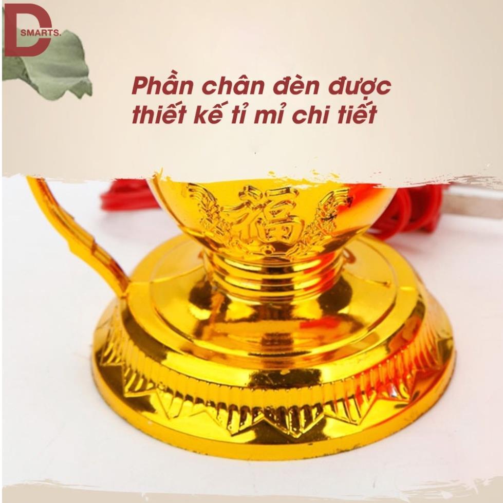 Đèn thờ vĩnh cửu,sử dụng pin, thiết kế cổ kính, hài hoà, cân đối, tăng phần trang nghiêm