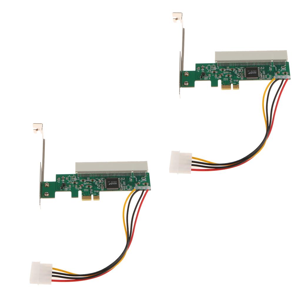 2x High Efficiency PCI- PCI-E to PCI Riser Card Converter for PC