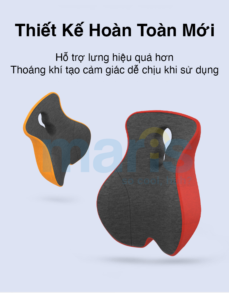 Gối Tựa Lưng Văn Phòng, Ôtô Cao Cấp Hỗ Trợ Đau Cột Sống, Thắt Lưng Maris MR-409