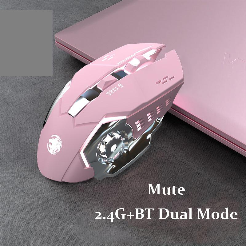 2.4G + Bluetooth Chế Độ Kép Chuột Không Dây Sạc Cơ Chơi Game Game Bluetooth Silent Chuột Máy Tính Xách Tay Công Sở