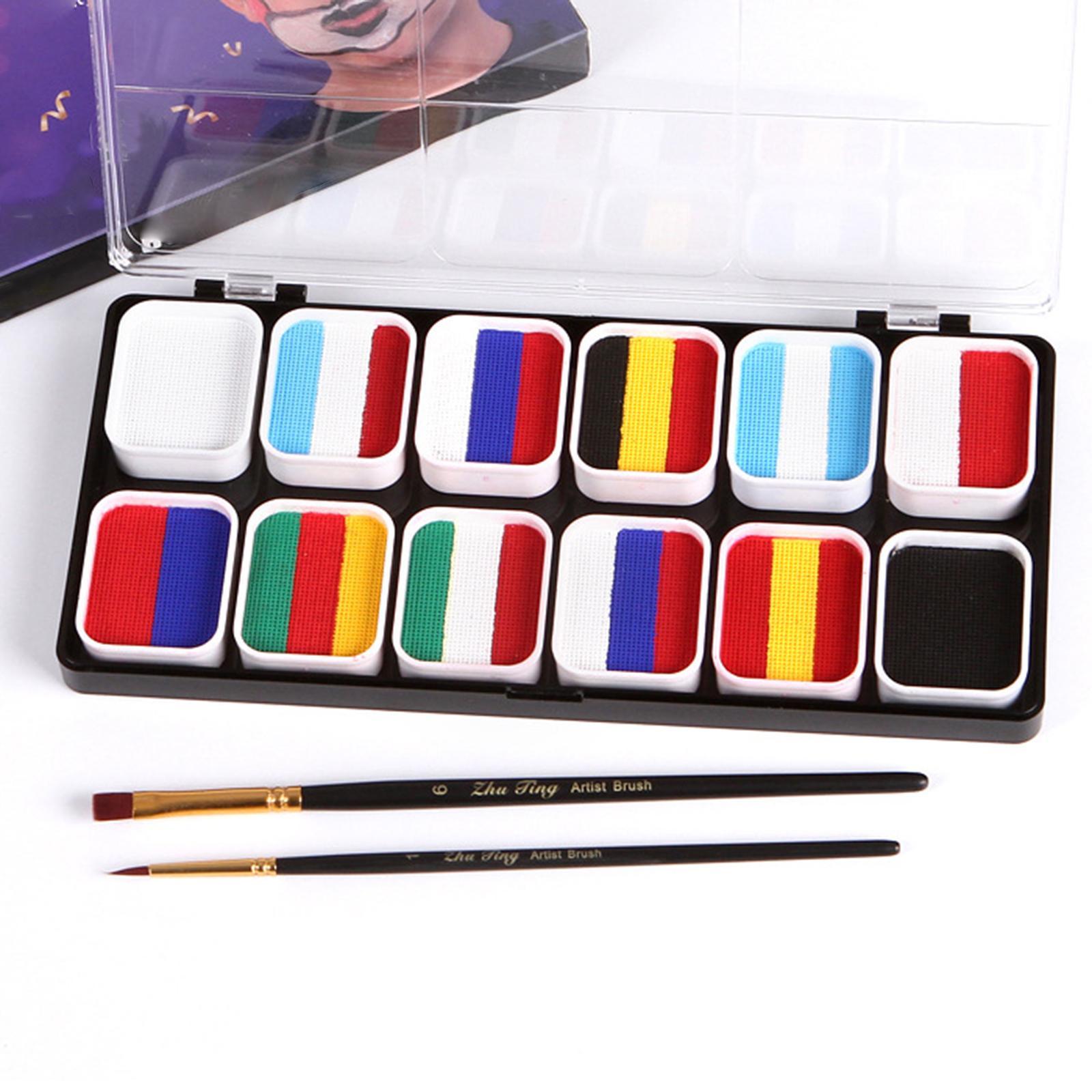 Face Body Paint Face Painting  Washable with 2 Brushes for Party