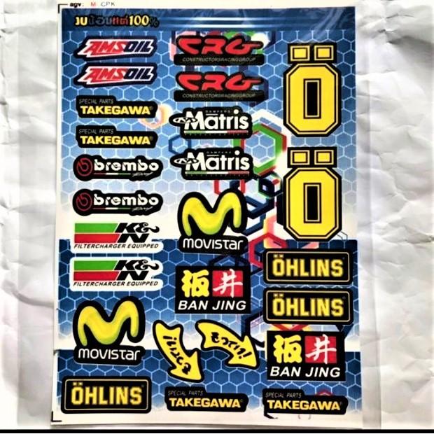 Tem dán xe trọn bộ 25 miếng logo cực đẹp