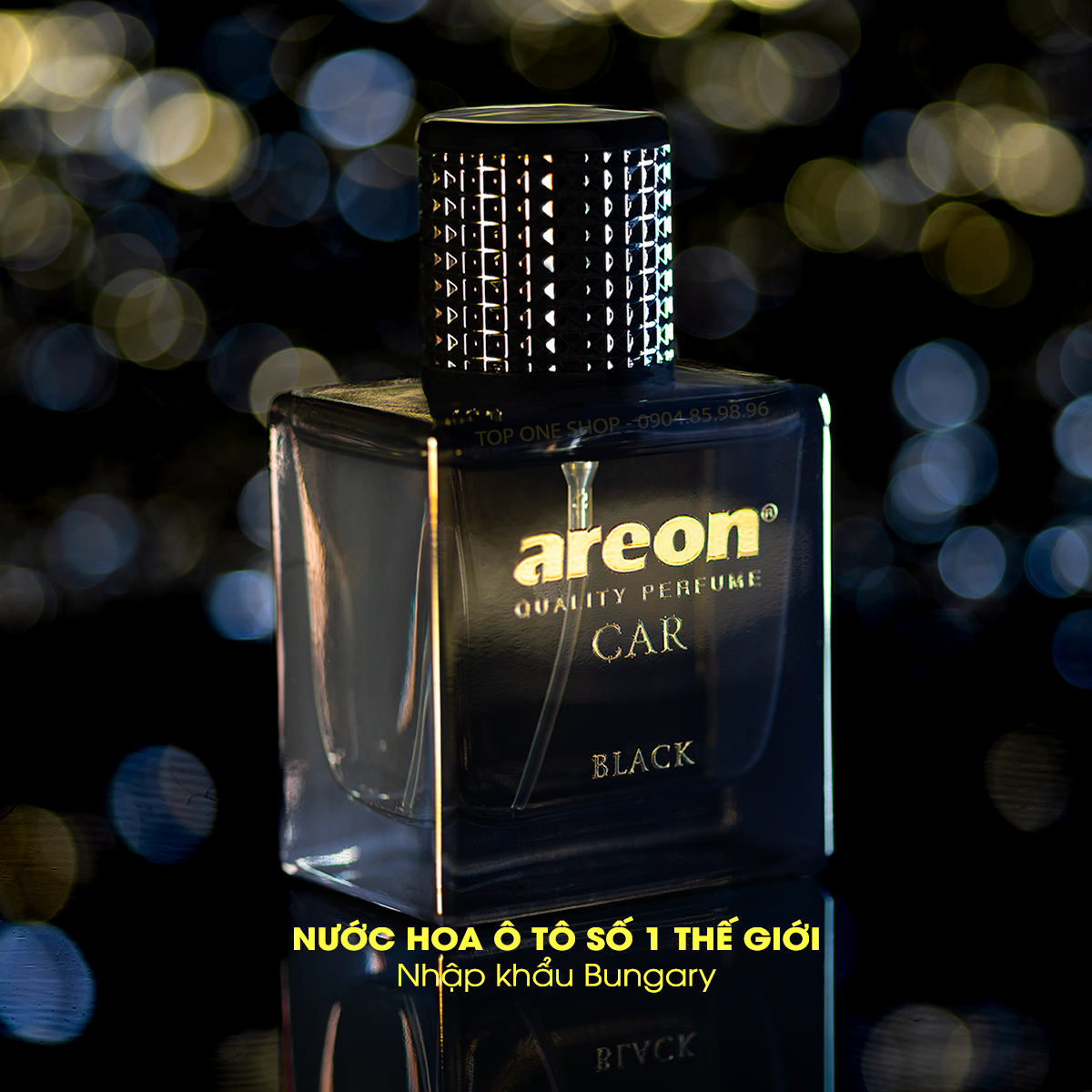 Nước hoa ô tô cao cấp AREON Car Black Perfume 50ml - NHẬP KHẨU BULGARIA