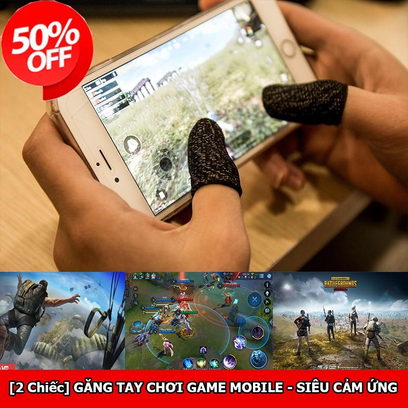 Bộ 2 găng tay chơi game chống mồ hôi cho điện thoại - bao tay chơi pubg mobile, free fire, liên quân mobile chống mồ hôi