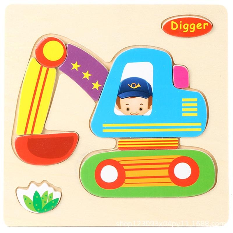 Đồ chơi tranh ghép gỗ 3D - Tranh hình động vật và phương tiện giao thông rèn luyện tư duy - Tamankids