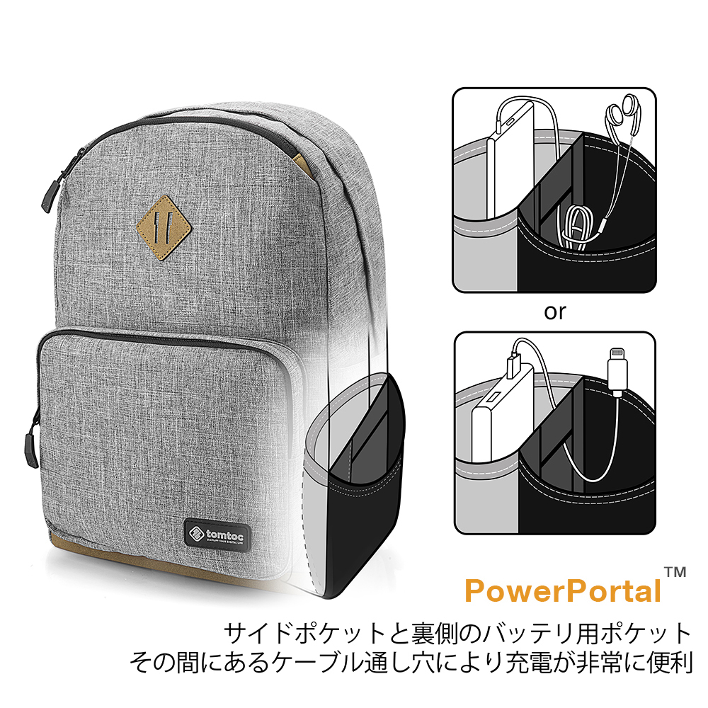 Balo Tomtoc (USA) lightweight multi-purpose Laptop (PowerPortal Support) Travel  A73- Hàng Chính Hãng