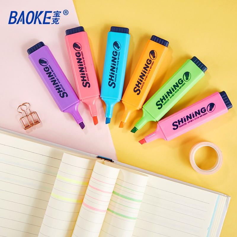 Bút Highlighter -Hộp 10 Bút Marker dạ quang Shining-BAOKE/MP4904