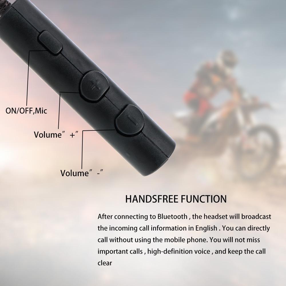 Tai nghe bluetooth 5.0 không dây gắn mũ bảo hiểm xe máy MP3