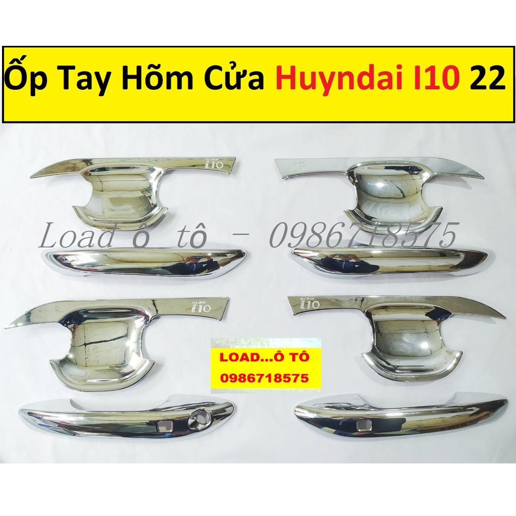 Ốp Tay Nắm, Hõm Cửa Xe Hyundai I10 2022-2014 Bản Hatback, Sedan Nhựa ABS Mạ Crom Sáng Bóng Cao Cấp